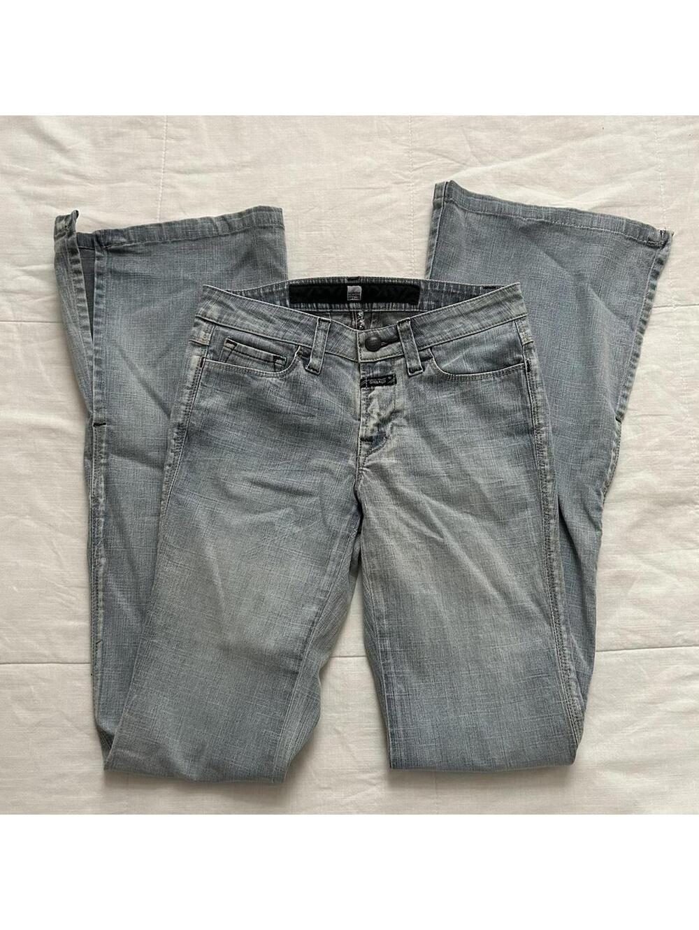 Marithé François Girbaud Low Rise Flare Split Hem Jeans XS Japan